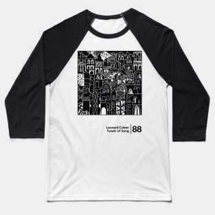 Tower of Song - Minimal Style Illustration Artwork Baseball T-Shirt